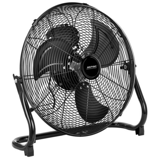 MPM Padló ventilátor - 46,5 cm 75W Fémházas Fekete