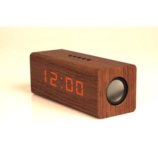 Orava Ébresztőóra FM Rádióval LED-es, Bükkfa