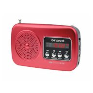 Orava Rádió - FM, Tölthető Akkuval, Piros Li-ion, 3,7 V