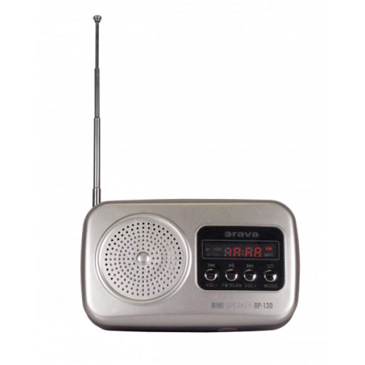 Orava Rádió FM tölthető akkuval ezüst Li-ion 3,7V