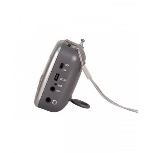 Orava Rádió FM tölthető akkuval ezüst Li-ion 3,7V