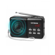 Orava Rádió FM tölthető akkuval fekete