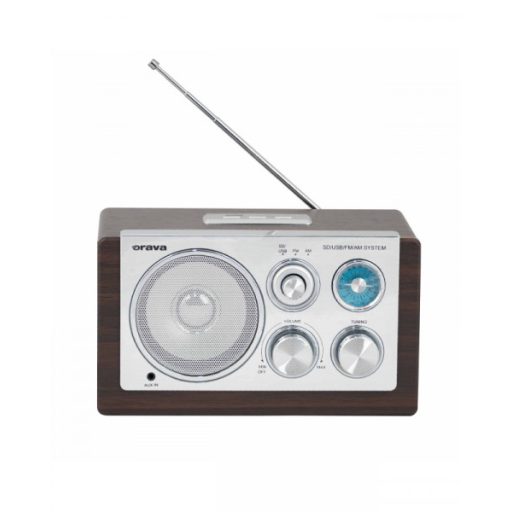Orava Retro rádió AM/FM 230V+ 4xAA elemes 3W
