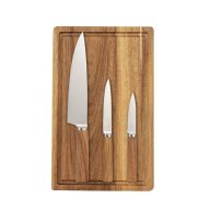 Smile Késkészlet, 3 db-os, akácia deszkával